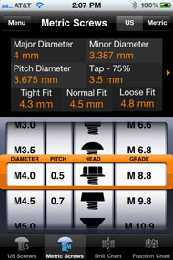 Metric Screws